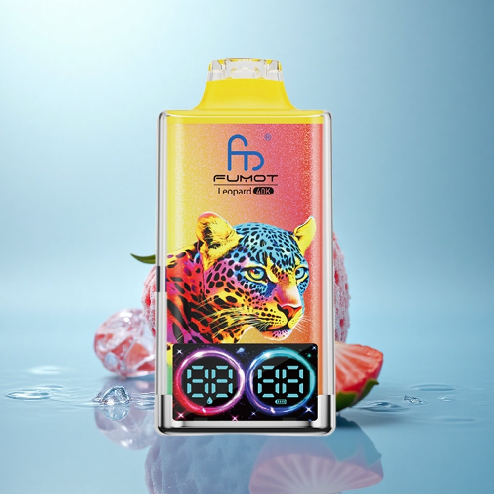 Fumot Leopard 40K Puffs גלידת תות 5% סוללה כפולה 700mAh