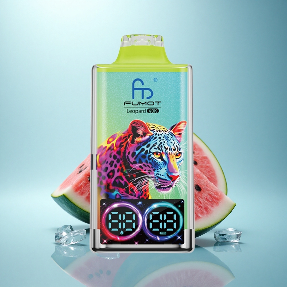 Fumot Leopard 40K Puffs אבטיח קרח עם 5% ניקוטין, סוללה 700mAh, טעינה Type-C
