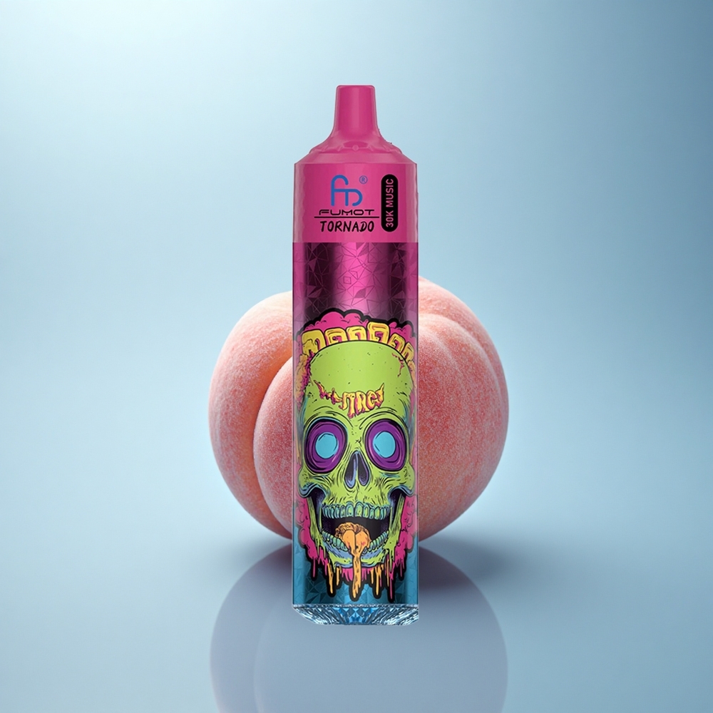 Fumot Randm Tornado 30000 Puffs גלידה אפרסק 30mL 2% 5% 1.0 אוהם