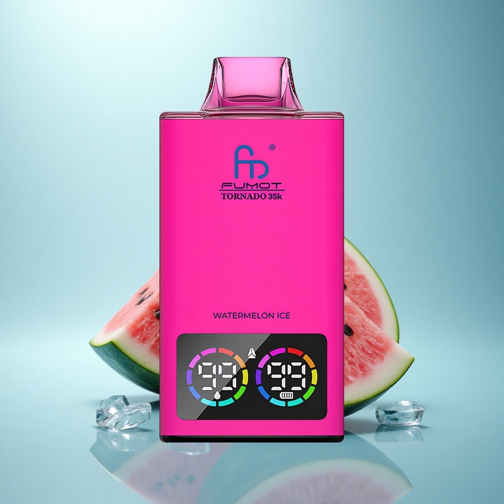 Fumot Tornado 35000 Puffs אבטיח קרח עם סליל כפול ותאורת RGB