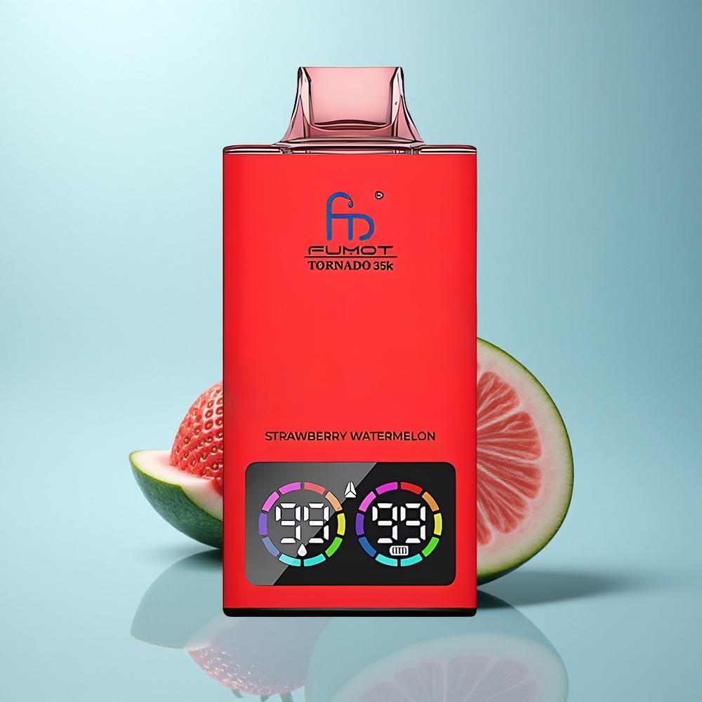 Fumot Tornado 35000 Puffs תות אבטיח עם סליל כפול ותאורת RGB
