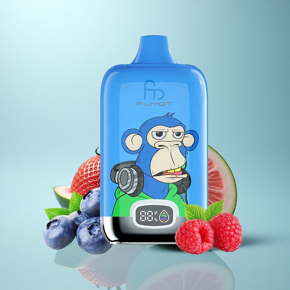 Fumot Tornado Digital Box 12000 Puffs תות אבטיח מֶש עם סוללת 550mAh וסליל מֶש