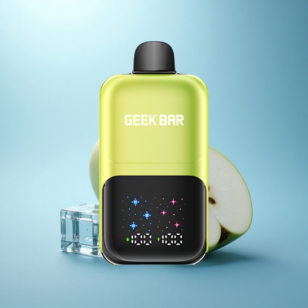 GEEK BAR 2GO 20ml 50000 Puffs תַּפּוּחַ חָמוּץ קַר עִם מַצְג גָּדוֹל וּטְעָמִים בְּהַתְאָמָה