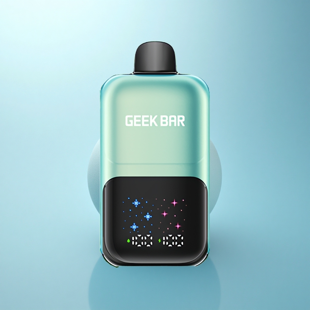 GEEK BAR 2GO 20ml 50000 Puffs מנטה קריר קרח עם מסך גדול אינטראקטיבי ומיכל כפול