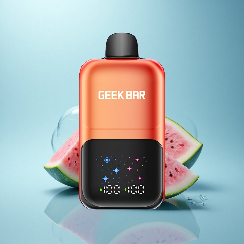 GEEK BAR 2GO 20ml 50000 Puffs מסטיק אבטיח בועות קרח עם מסך גדול ומיכל כפול