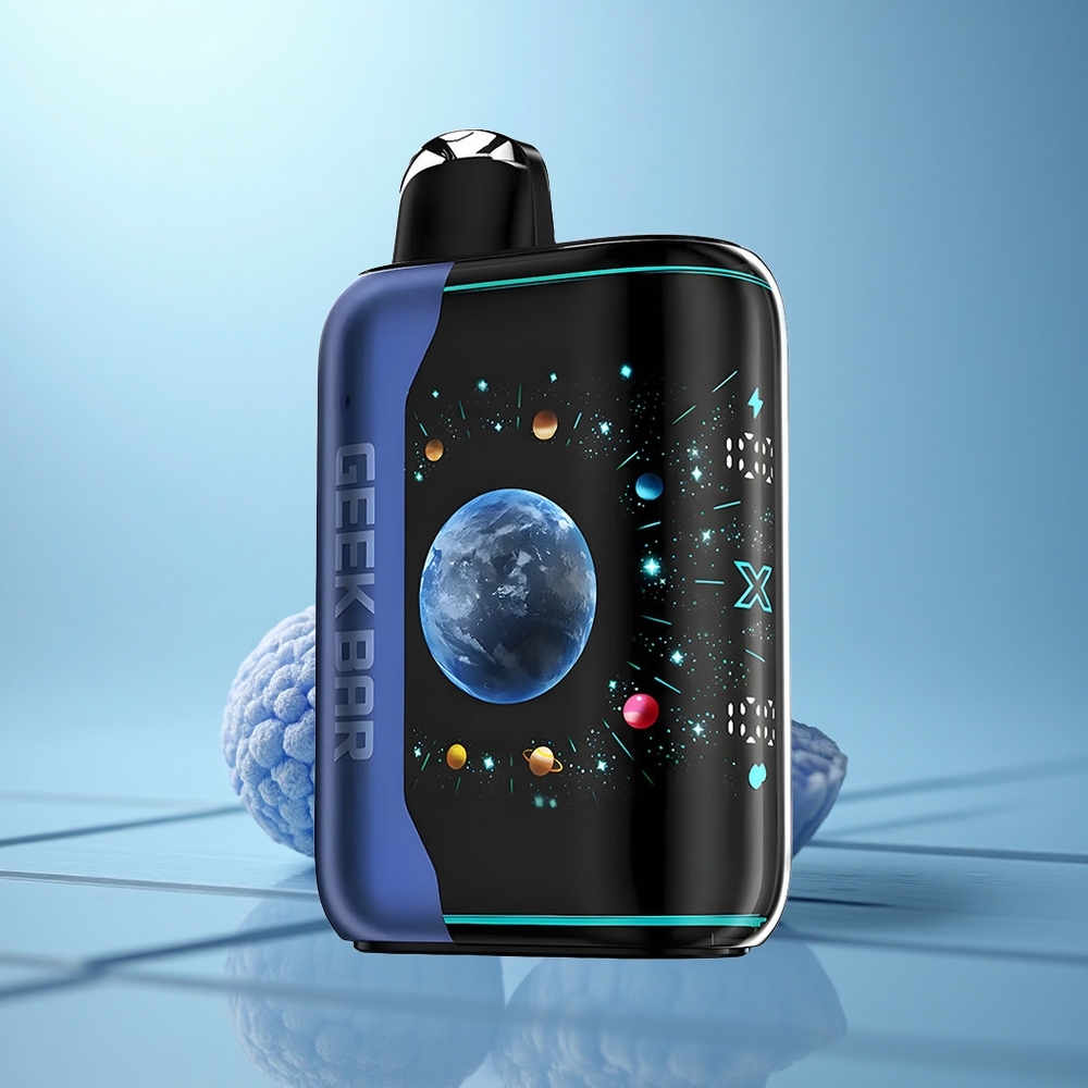GEEK BAR Platinum Edition 25000 Puffs כחול ראז קרח עם מסך תלת מימד וסוללה מהירה