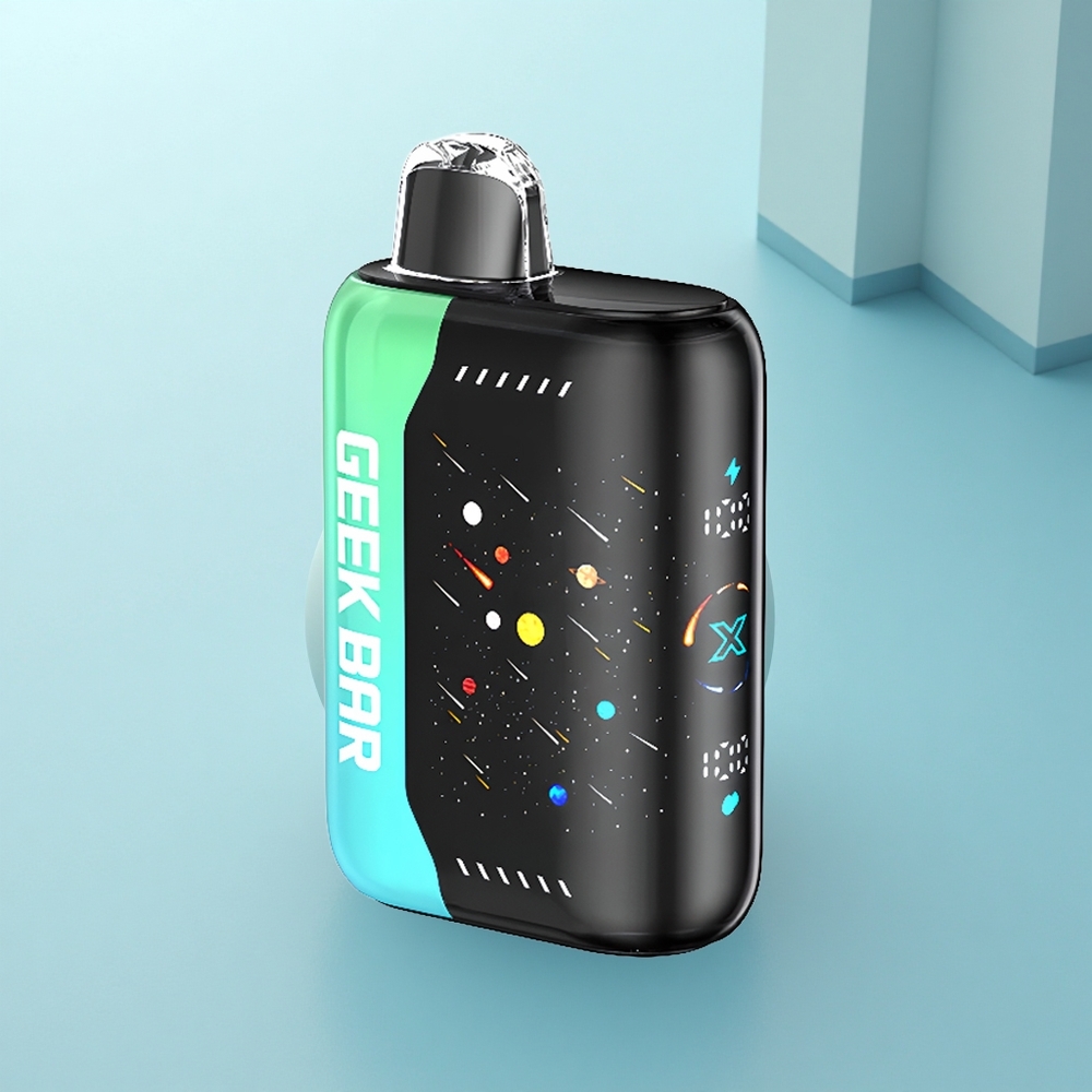 GEEK BAR Pulse X 25000 Puffs מהדורת מטאור עם מסך מעוקל תלת מימד וסליל כפול