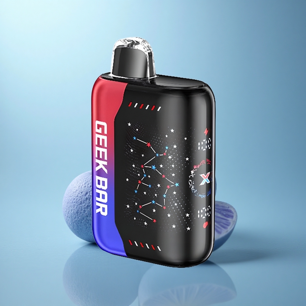 GEEK BAR Pulse X 25000 Puffs גרסת הפטריוט עם מסך מעוקל ותצוגה תלת מימדית