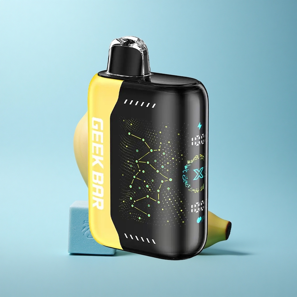 GEEK BAR Pulse X 25000 Puffs גיק בר פלאס X 25000 שאיפות עם ניקוטין 5% ומסך מעוקל