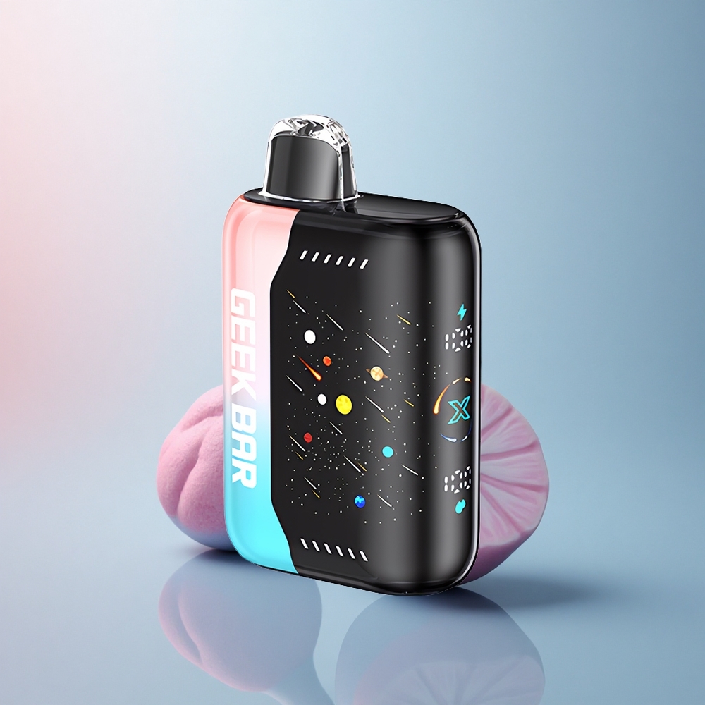 GEEK BAR Pulse X 42K Puffs Meteor Edition וורוד וכחול עם מסך תלת מימד וסוללה מהירה