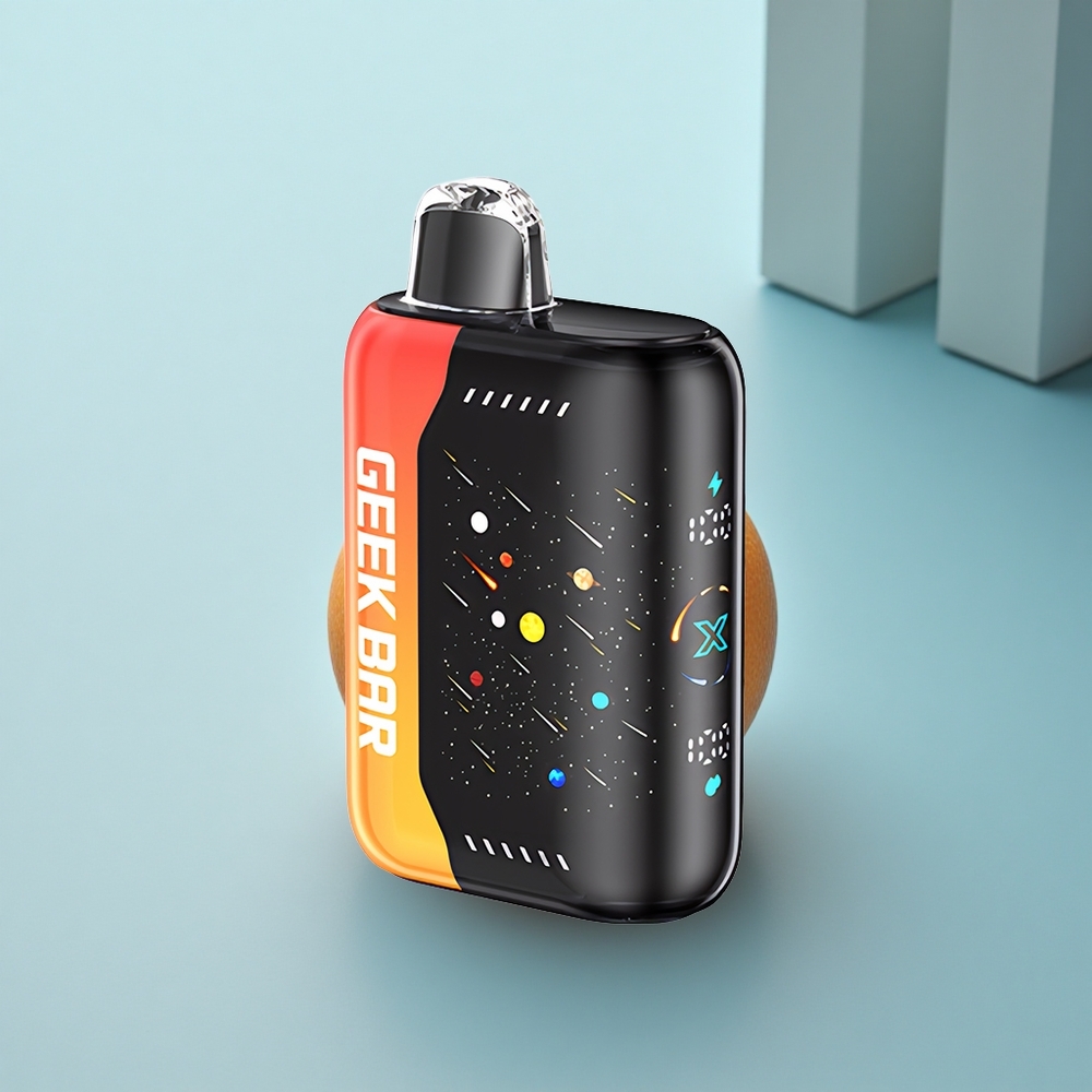 GEEK BAR Pulse X 42K Puffs Meteor Edition דרקון כתום עם סוללה מהירה ומסך תלת מימדי