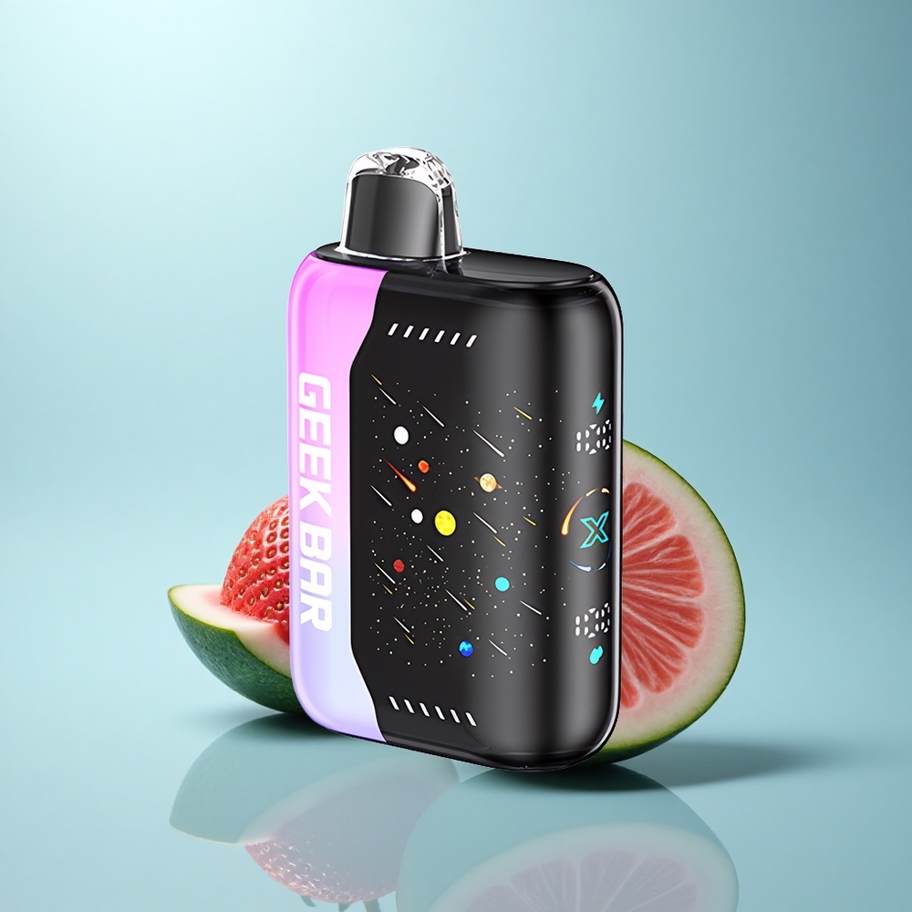 GEEK BAR Pulse X 42K Puffs Meteor Edition תות אבטיח עם סוללה מהירה וסליל כפול