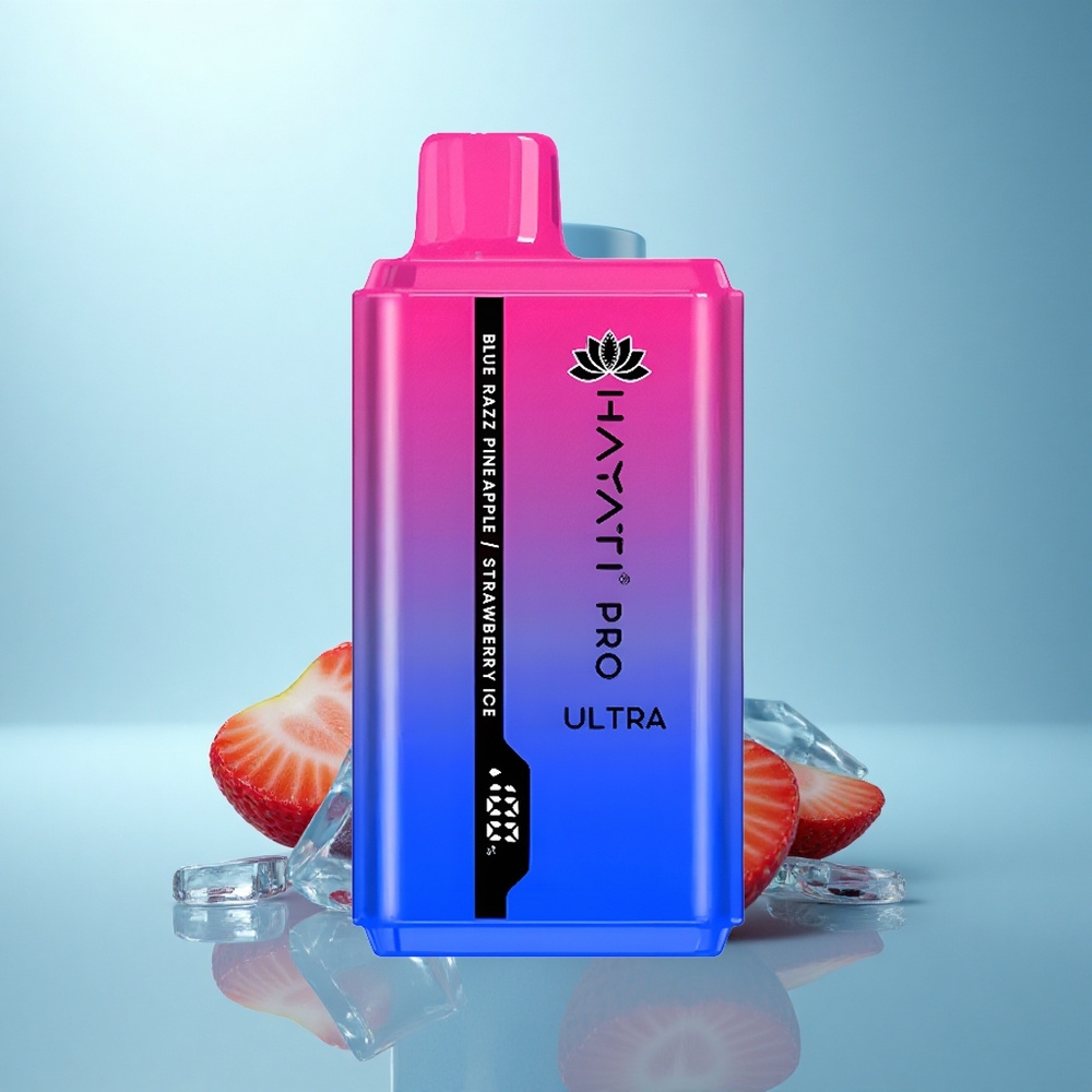 Hayati Pro Ultra 15000 Puffs אננס תות כחול ראז עם 2% ניקוטין ו-12 מ"ל