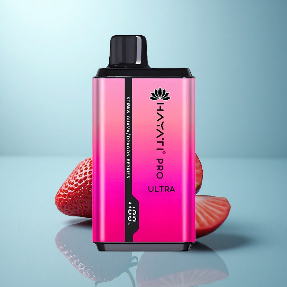 Hayati Pro Ultra 15000 Puffs תותי דרקון גויאבה תות שדה עם 850mAh ו-12ml