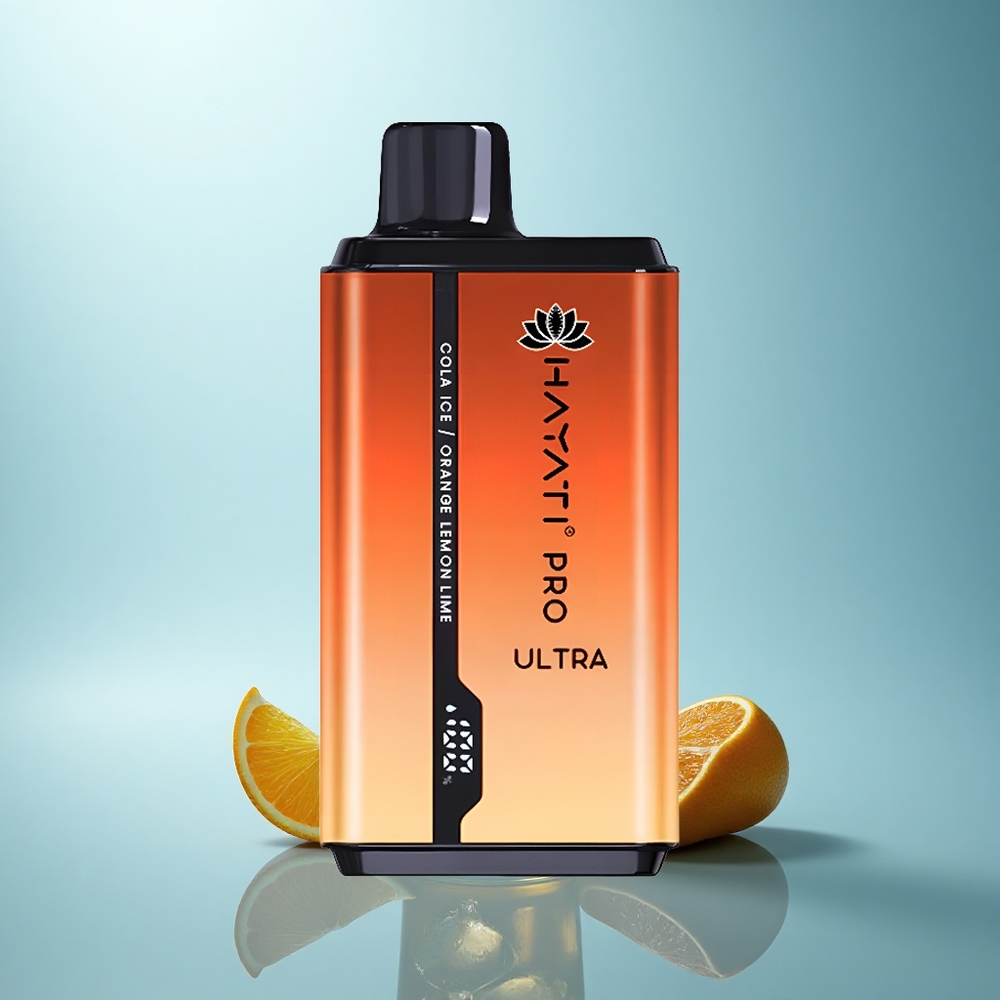 Hayati Pro Ultra 15000 Puffs קולה קרח תפוז לימון ליים 850mAh 24ml
