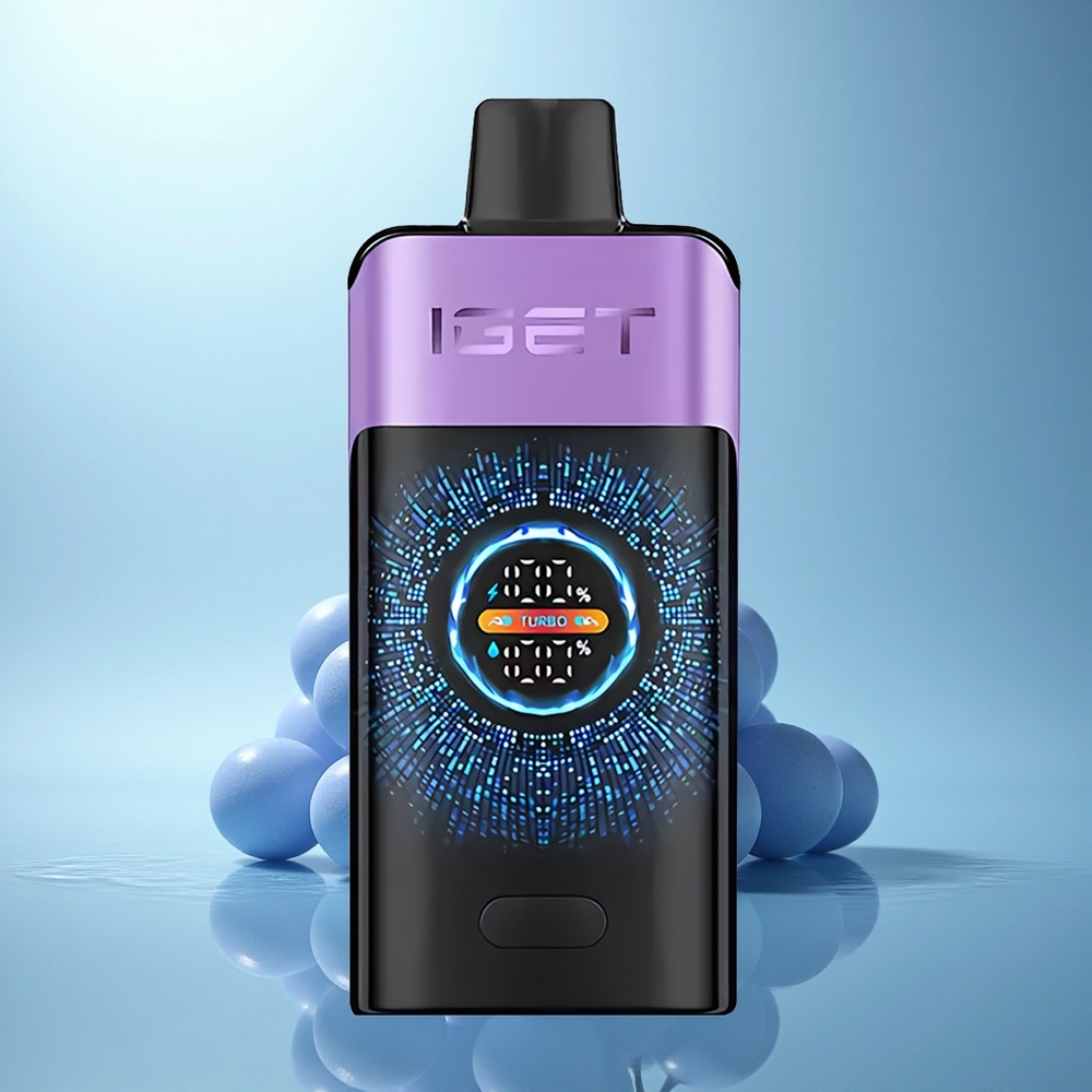 IGET ONE 12000 Puffs קרח ענבים עם סוללת 2700 מיליאמפר ומסך צבעוני גדול