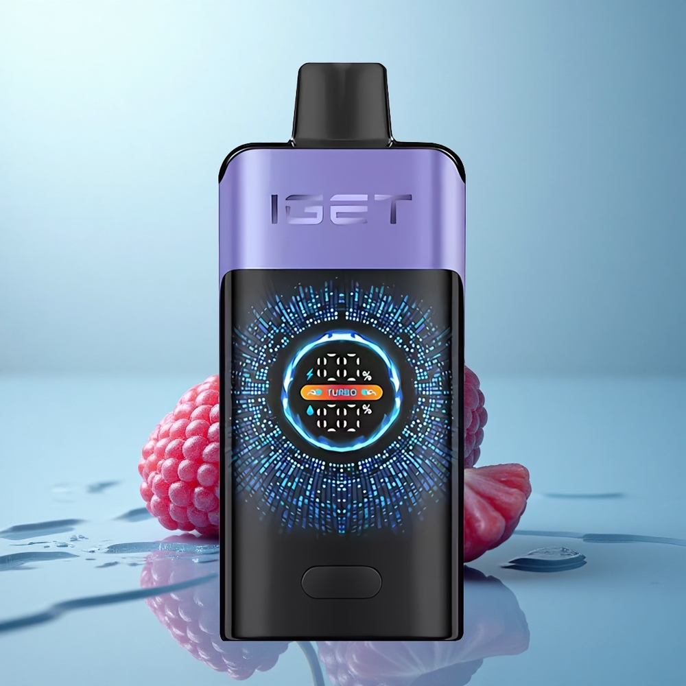 IGET ONE 12000 Puffs גלידה ענבים פטל עם סוללת 2700 mAh ומסך צבעוני גדול