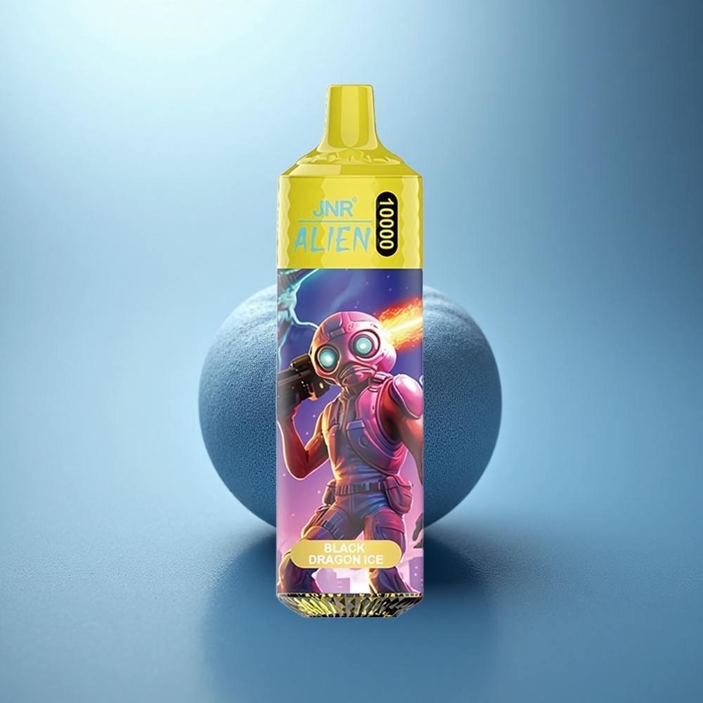 JNR Alien 10000 הדרקון השחור קרח – סוללה 850mAh, סליל 1.2Ω, טעינה Type-C