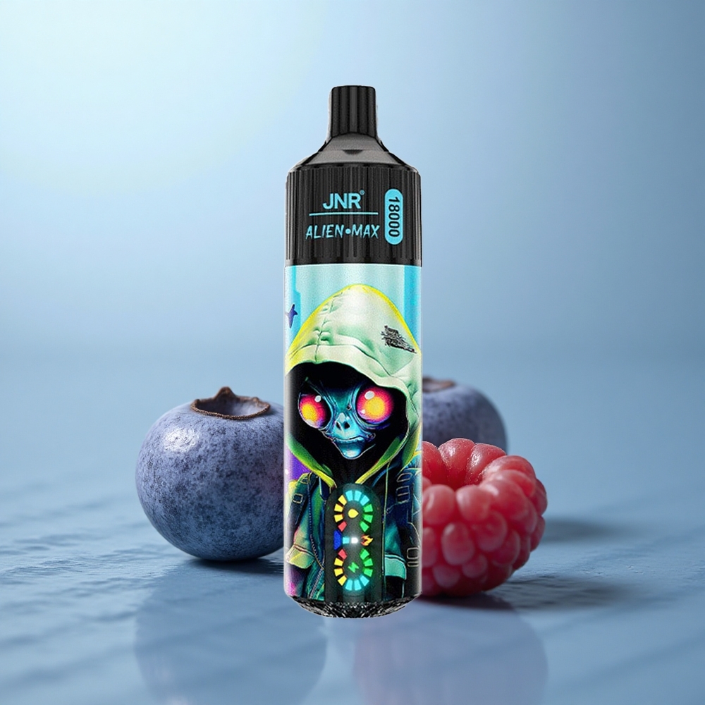 JNR Alien Max 18000 אוכמניות פטל עם סוללה כפולה ותצוגת לד