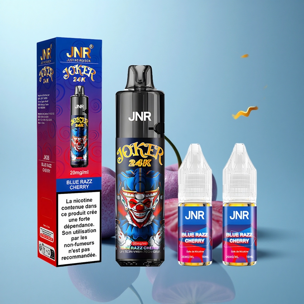 JNR Joker 24K דובדבן כחול ראז עם סוללת 800mAh ותאורת נשימה צבעונית