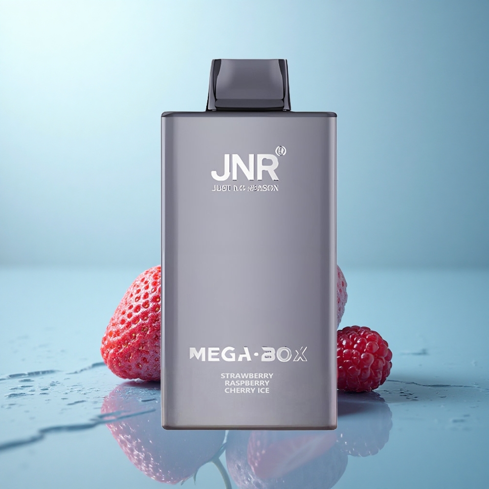 JNR Mega Box 25000 תות פטל דובדבן קרח עם סוללה 850mAh וסליל כפול
