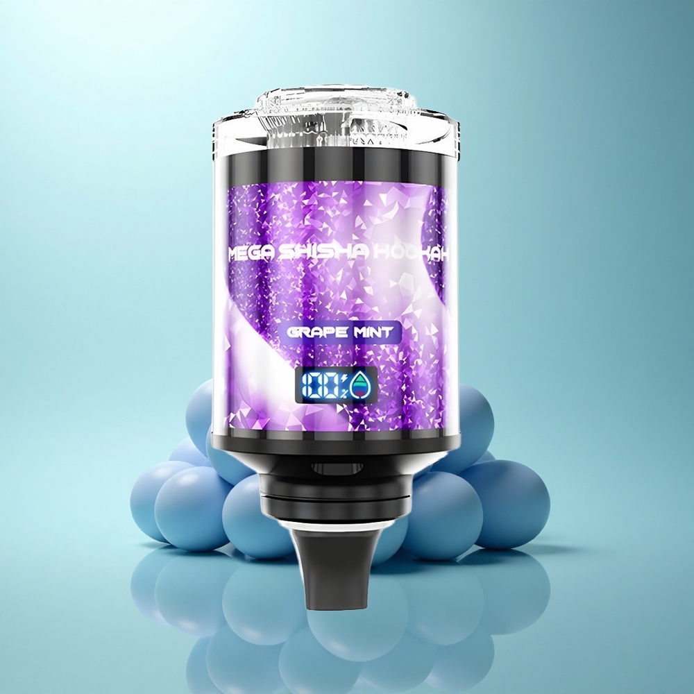 JNR Mega Shisha Hookah 100K ענבים מנטה סוג-C 2200mAh