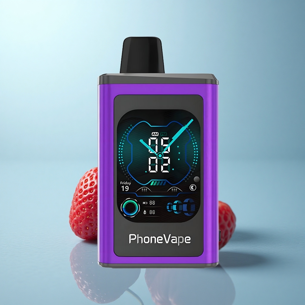 JNR PhoneVape 30000 דובדבן תות פטל עם סוללה נטענת ושליטה באפליקציה