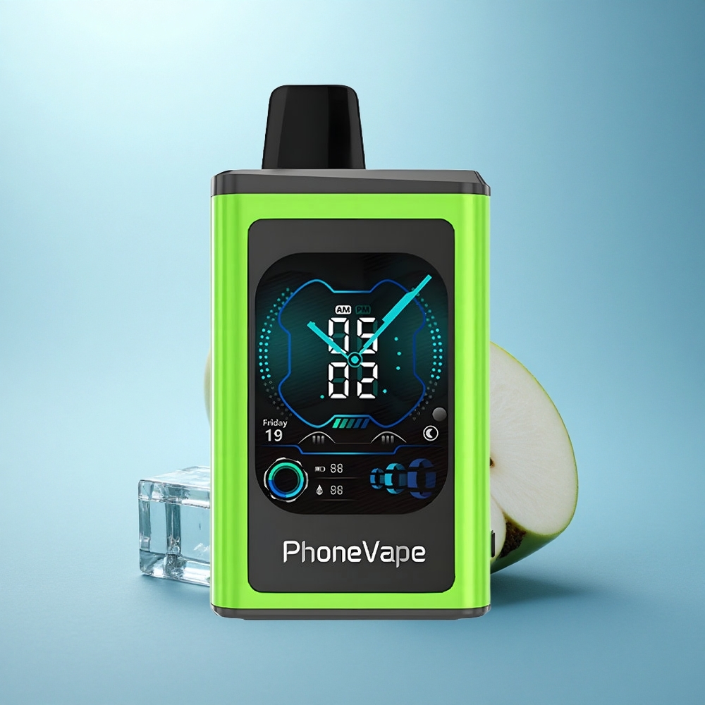 JNR PhoneVape 30000 תפוח חמוץ קרח עם מצב טורבו וסוללה נטענת