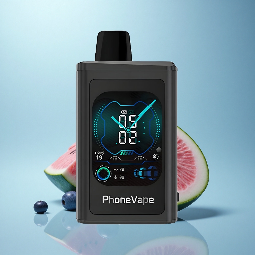 JNR PhoneVape 30000 אבטיח כחול עם סוללה נטענת ושליטה באפליקציה