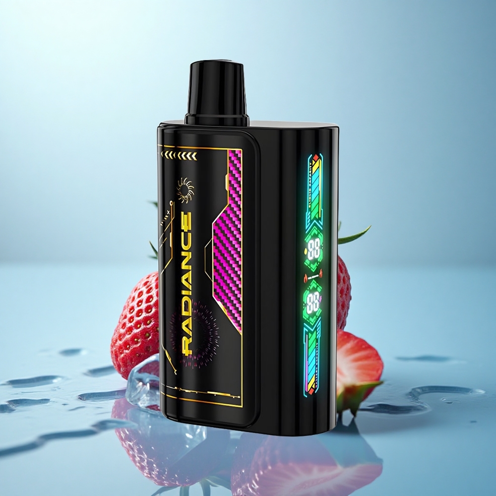 JNR Radiance 31000 גלידת תות עם סוללה נטענת 950 mAh ומסך חכם