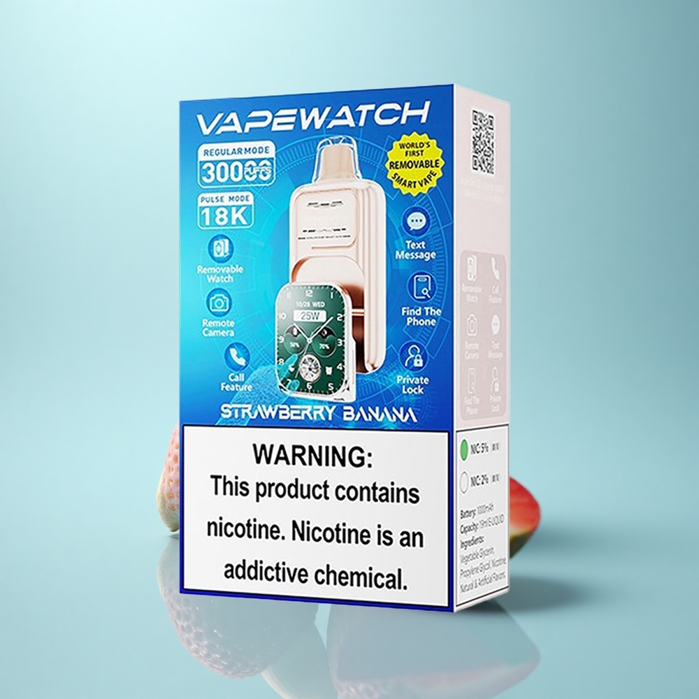 JNR VapeWatch 30000 תות בננה דואלי משי 19mL 5% Type-C